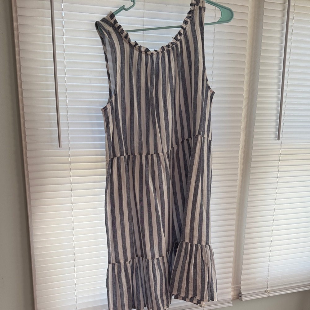 beachlunchlounge Striped Black and White Dress